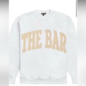 The bar white and tan sweatshirt